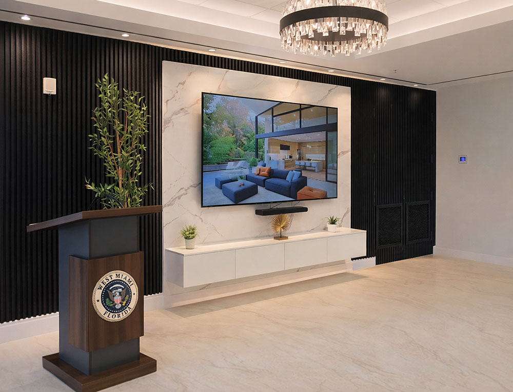 West Miami Florida Media Wall Installation